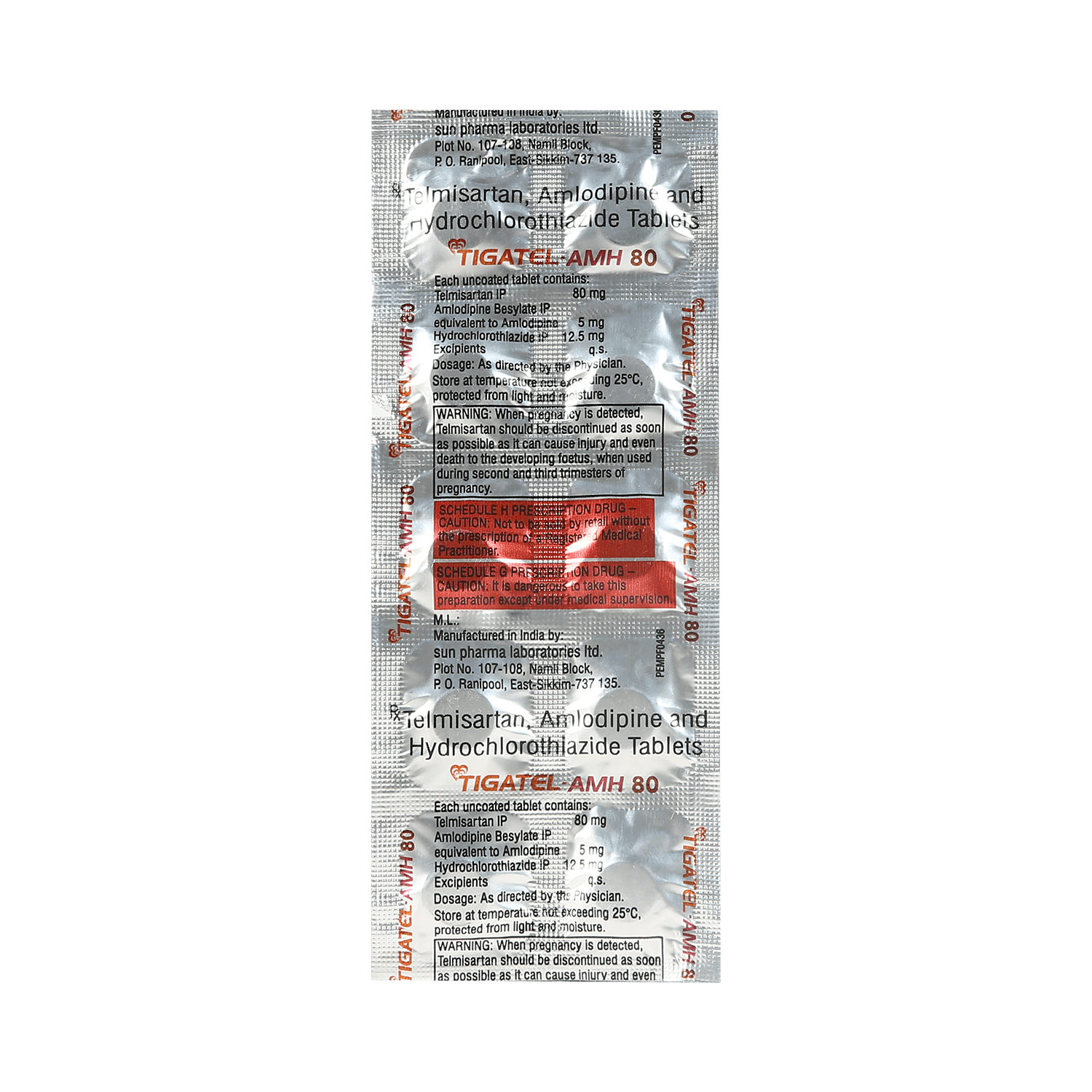 Tigatel AMH 80mg/5mg/12.5mg Tablet - Image 3