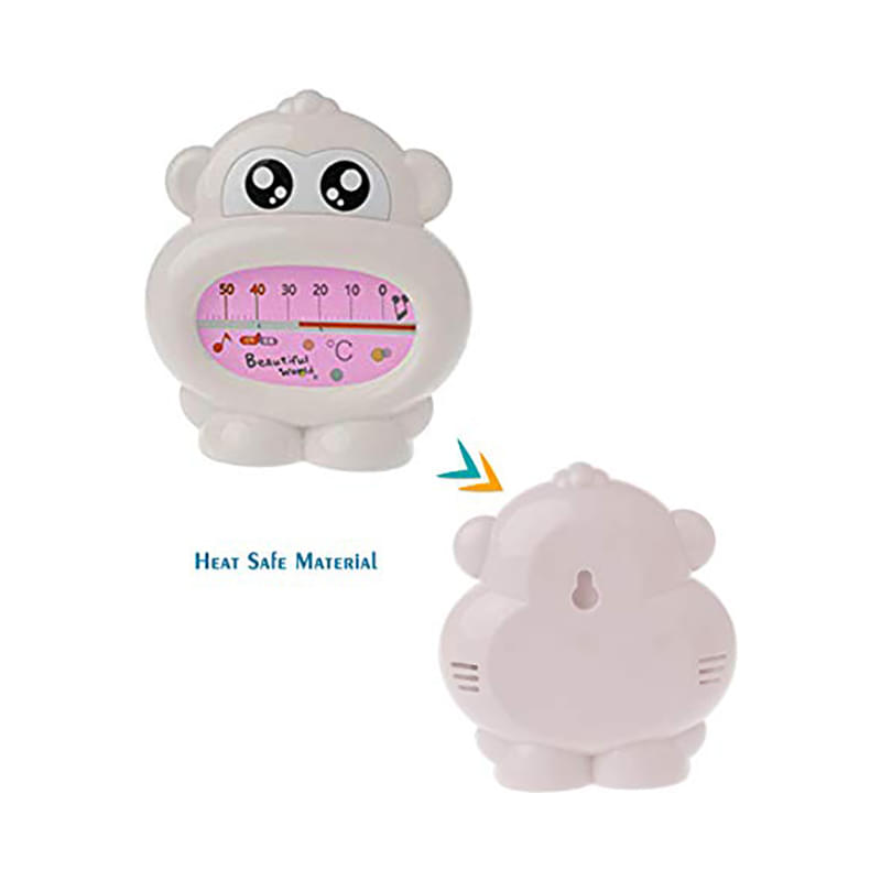 Safe-O-Kid Monkey Shaped Sensitive Bath Tub Thermometer or Room Thermometer Pink - Image 2