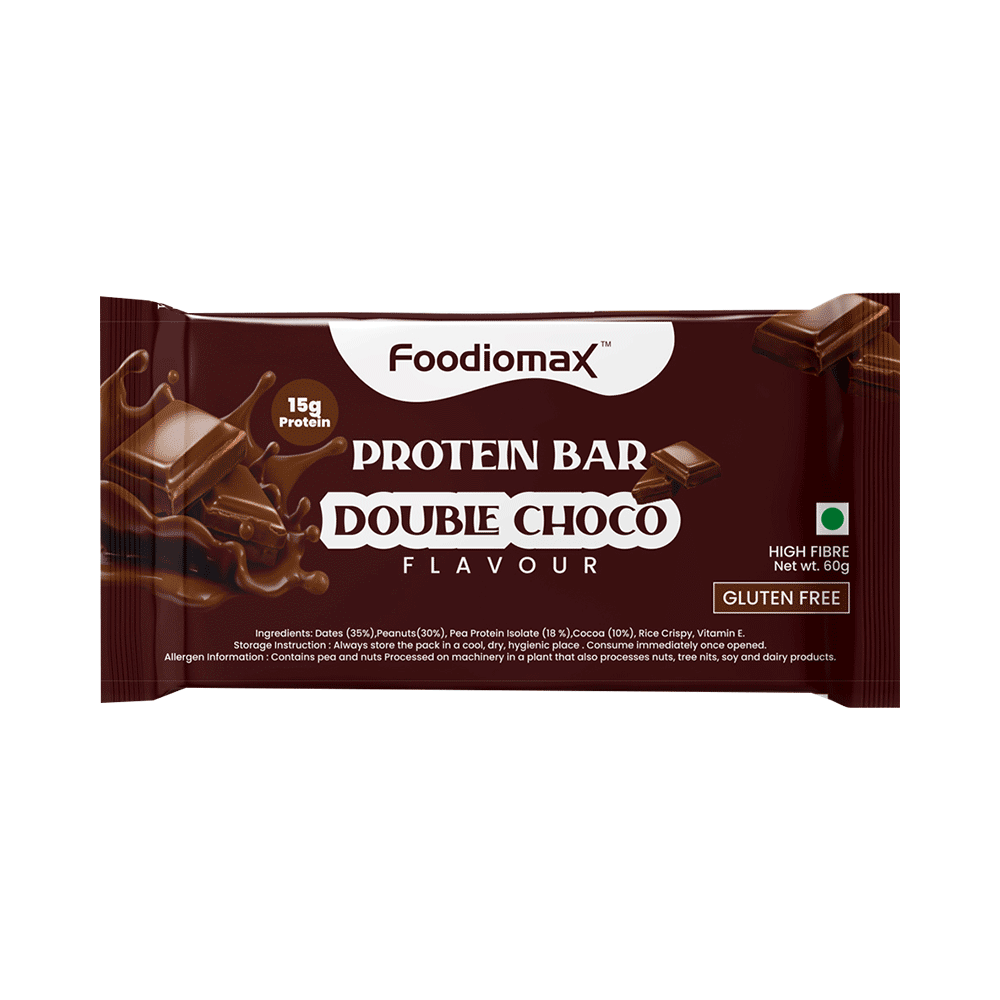 Foodiomax Protien Bar (60gm Each) 2 Double Choco & 2 Mix Berries - Image 2