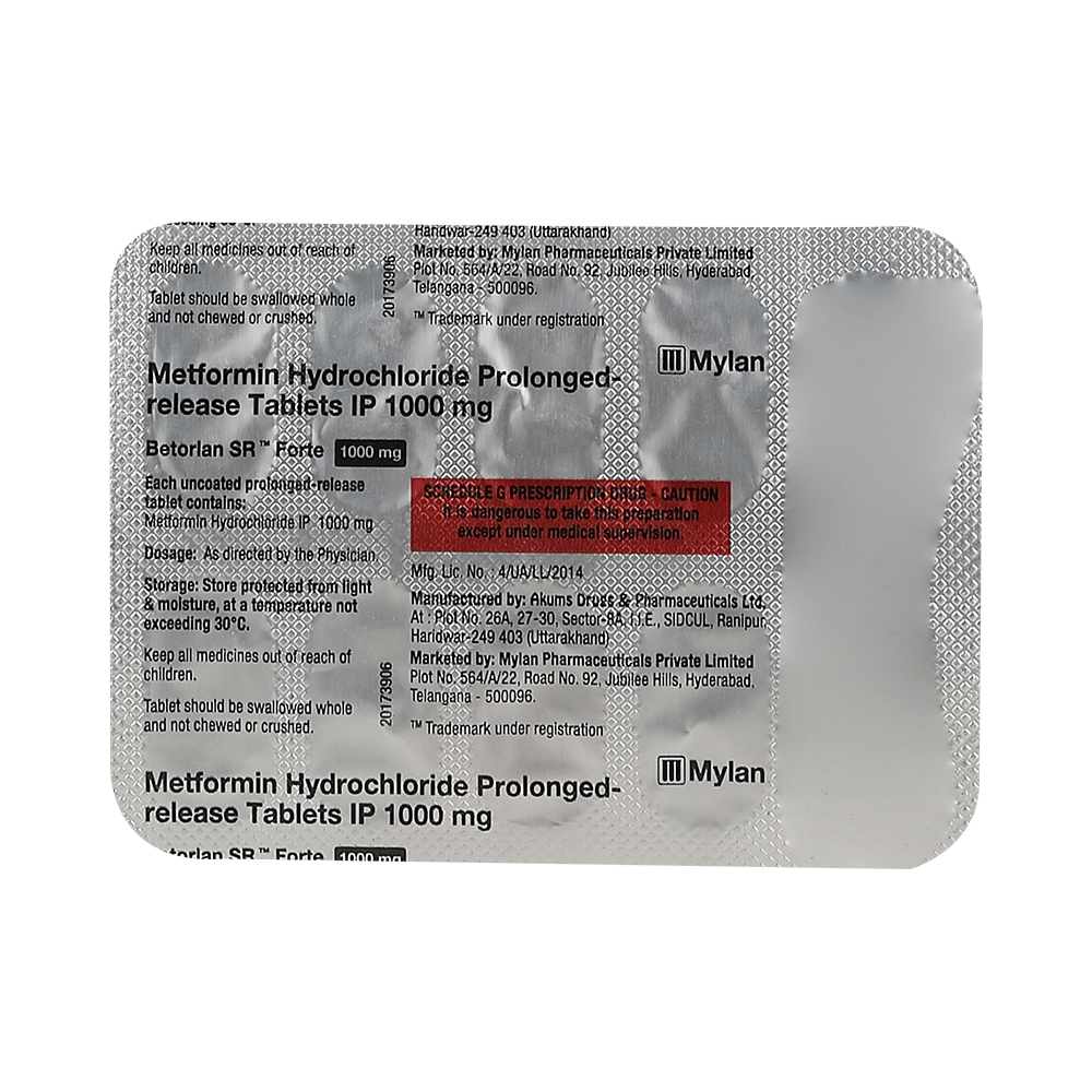 Betorlan SR Forte 1000mg Tablet - Image 3
