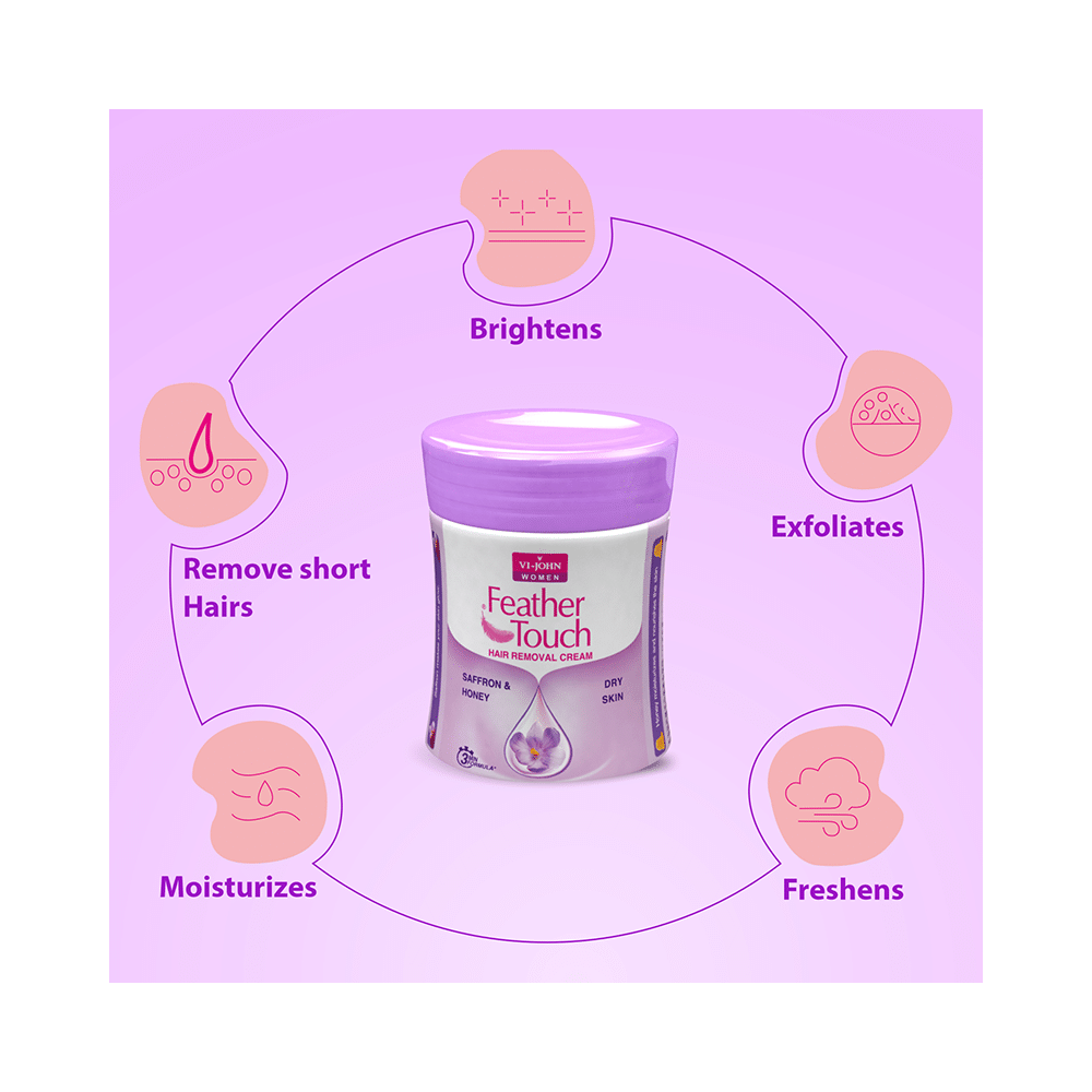 Vi-John Feather Touch Hair Removal Cream Saffron & Honey - Image 6