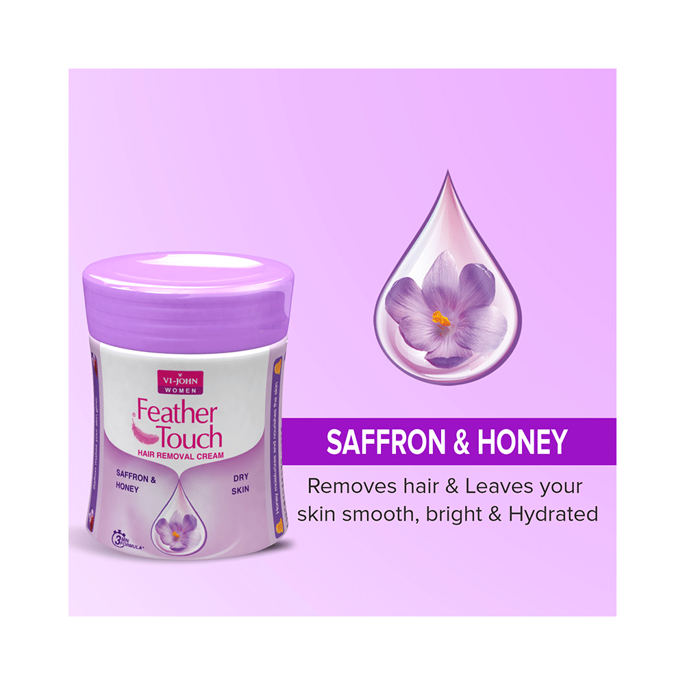 Vi-John Feather Touch Hair Removal Cream Saffron & Honey - Image 5