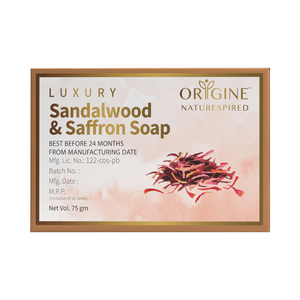 Origine Naturespired Luxury Soap (75gm Each) Sandalwood and Saffron