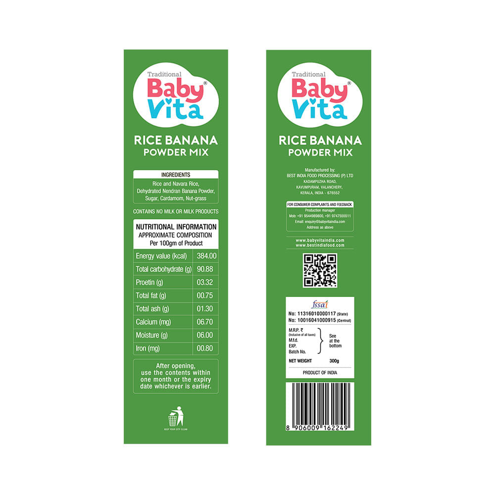 Baby Vita Rice Banana Powder Mix - Image 3