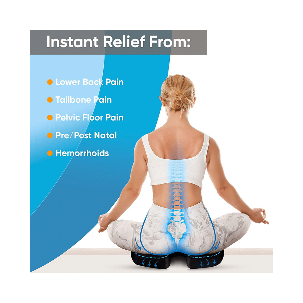 4V1 CX 12 Coccyx Orthopedic Seat Cushion Standard Blue - Image 3