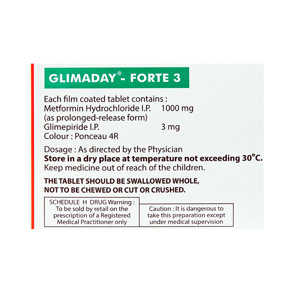 Glimaday-Forte 3 Tablet PR - Image 2