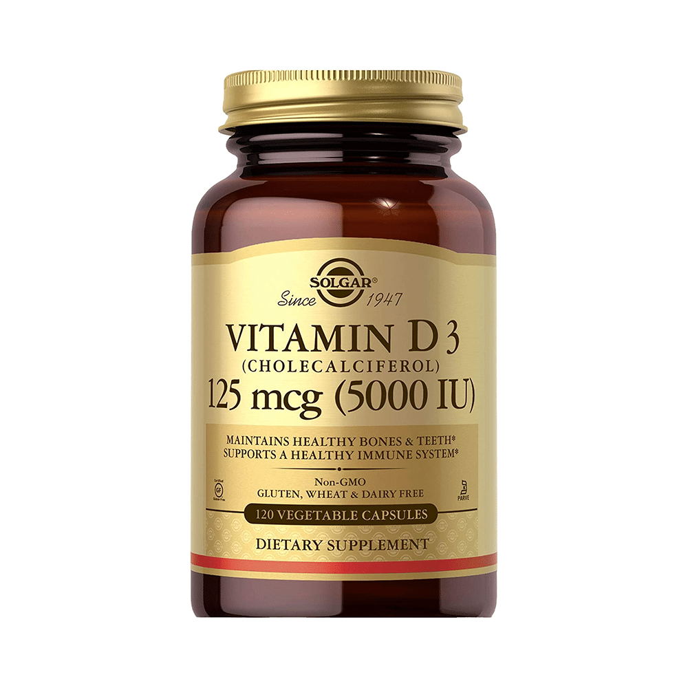 Solgar Vitamin D3 (Cholecalciferol) 5000IU Vegetable Capsule - Image 1