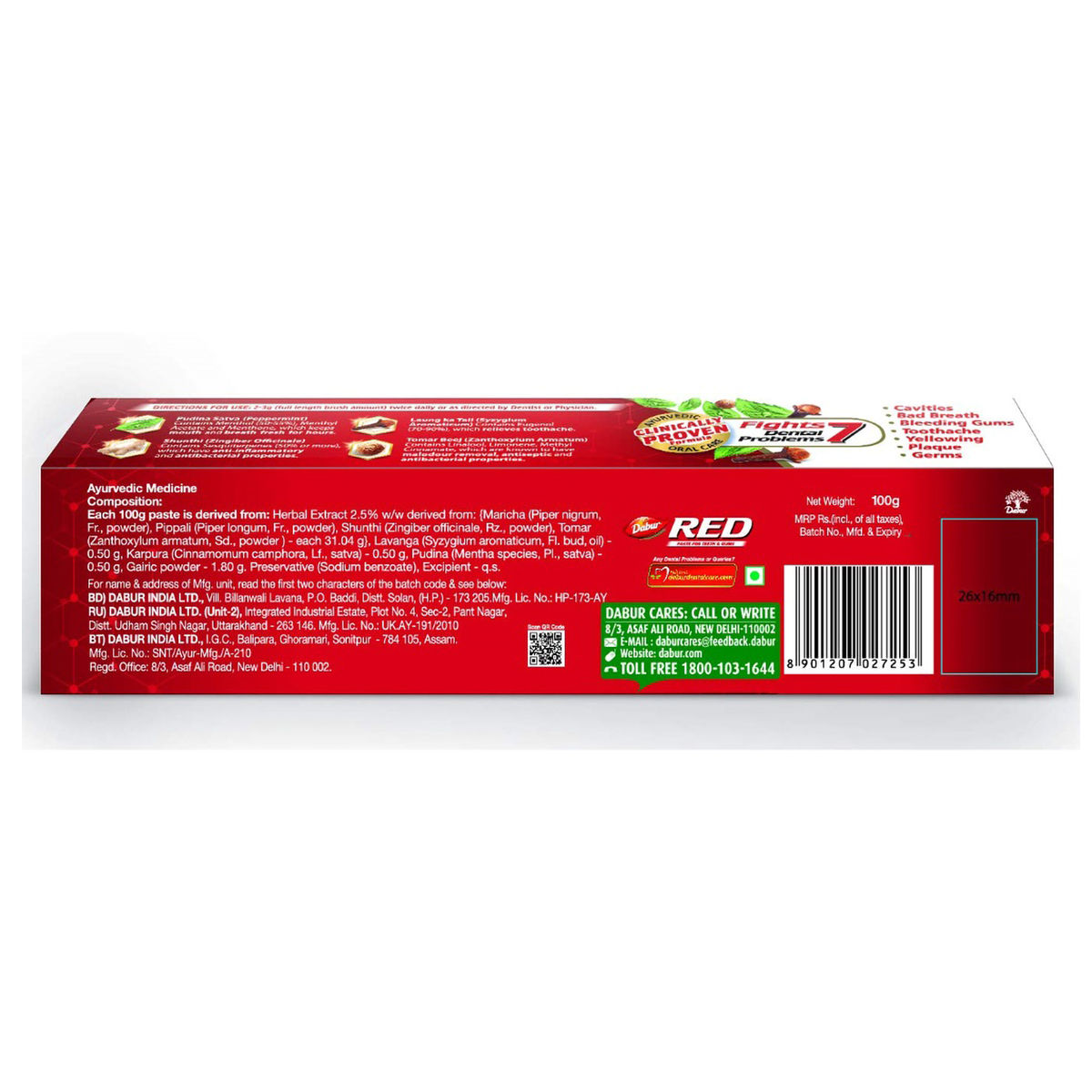 Dabur Red Toothpaste 100gm - Image 2