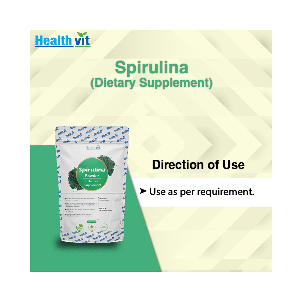 HealthVit Superfood Spirulina 500mg Powder - Image 6