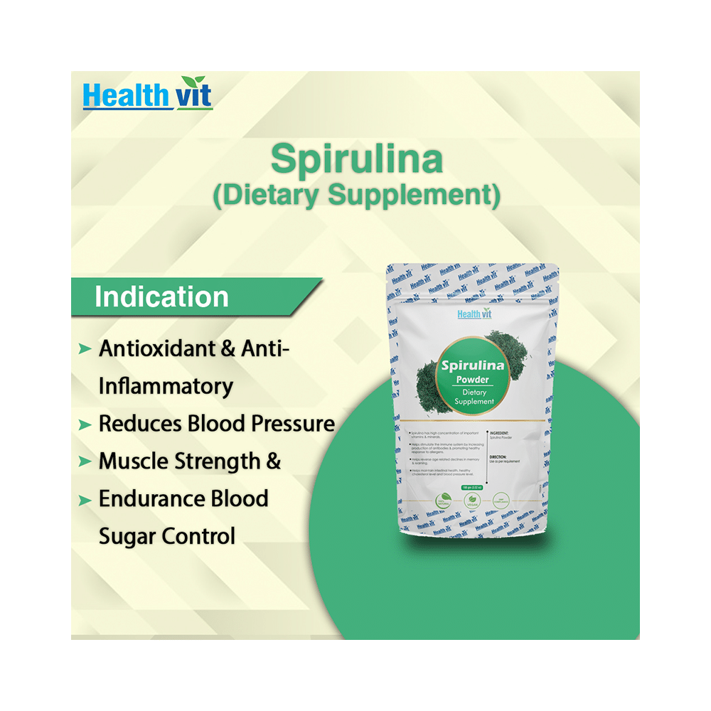 HealthVit Superfood Spirulina 500mg Powder - Image 3