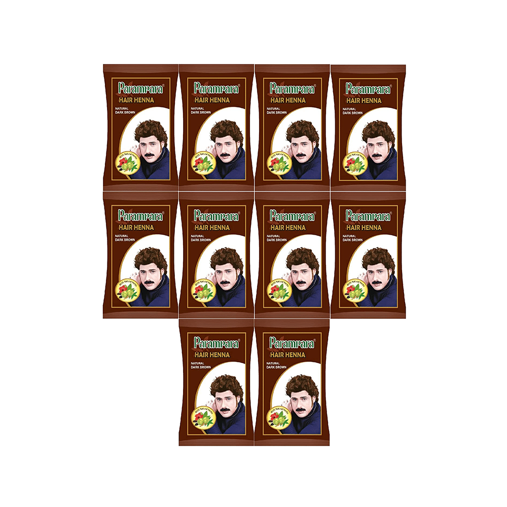Parampara Ayurved Hair Henna (20gm Each) Natural Dark Brown - Image 2