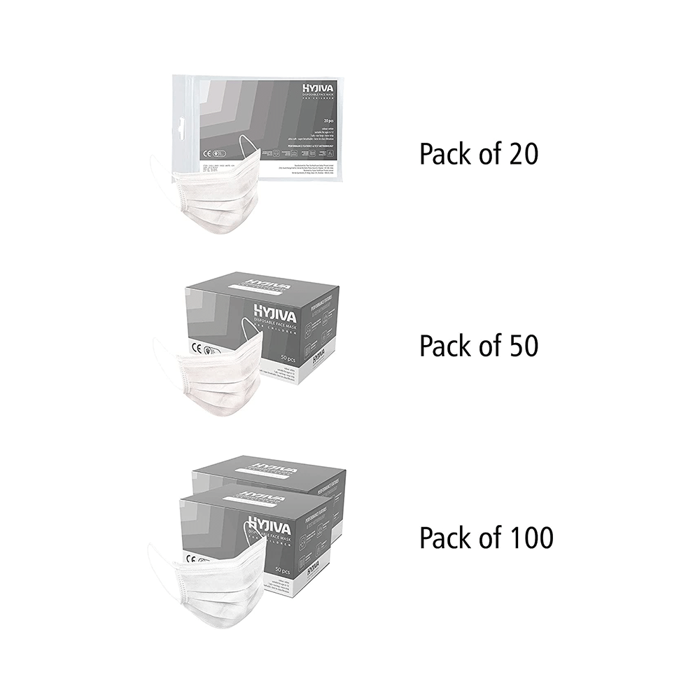 Hyjiva 3 Ply Disposable Face Mask for Children White - Image 6
