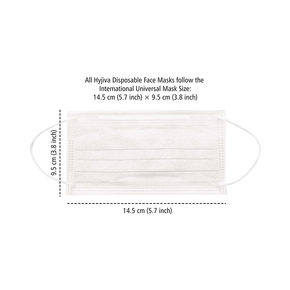 Hyjiva 3 Ply Disposable Face Mask for Children White - Image 5