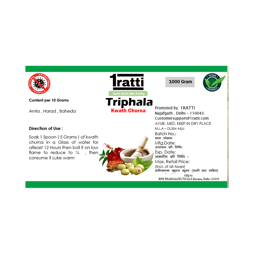 1ratti Triphala Kwath  Churna - Image 2