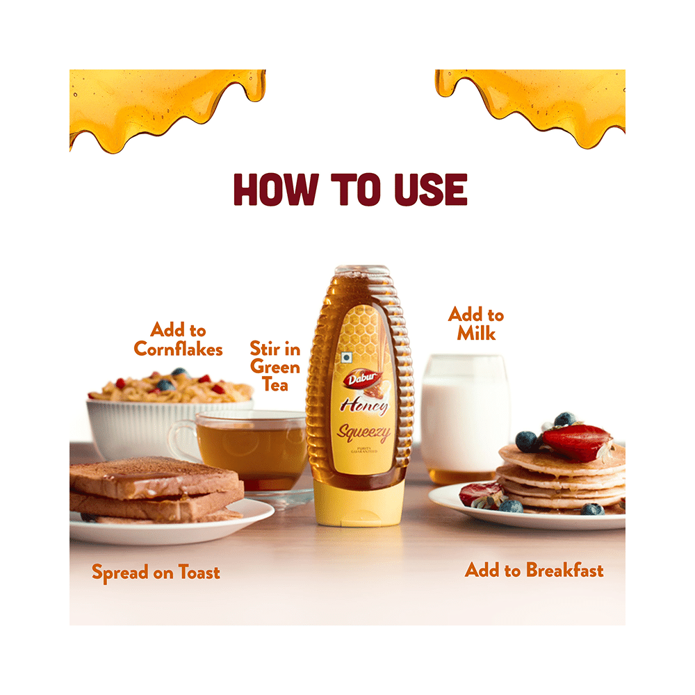 Dabur Honey 100% Pure | World’S No.1 Honey Brand With No Sugar Adulteration Squeezy Pack - Image 8