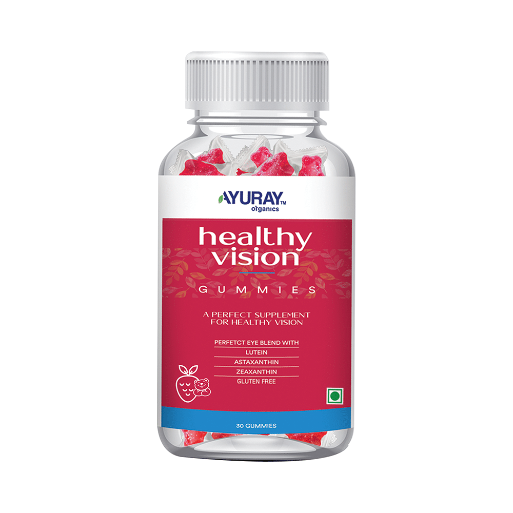 Ayuray Organics Healthy Vision Gummies (30 Each) Strawberry - Image 2