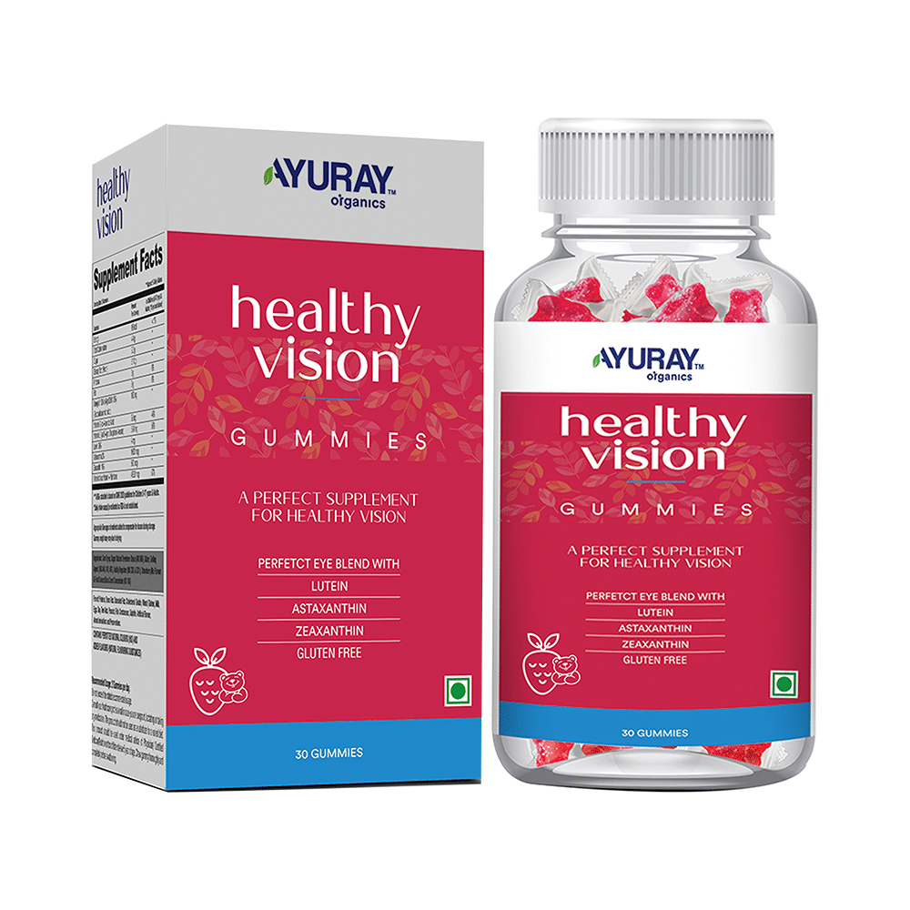 Ayuray Organics Healthy Vision Gummies (30 Each) Strawberry - Image 3