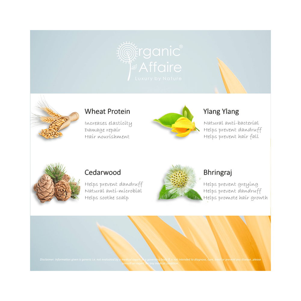 Organic Affaire Silka Shampoo with Wheat Protein & Bhringraj for Nourishing Damaged Hair (300ml Each) - Image 5