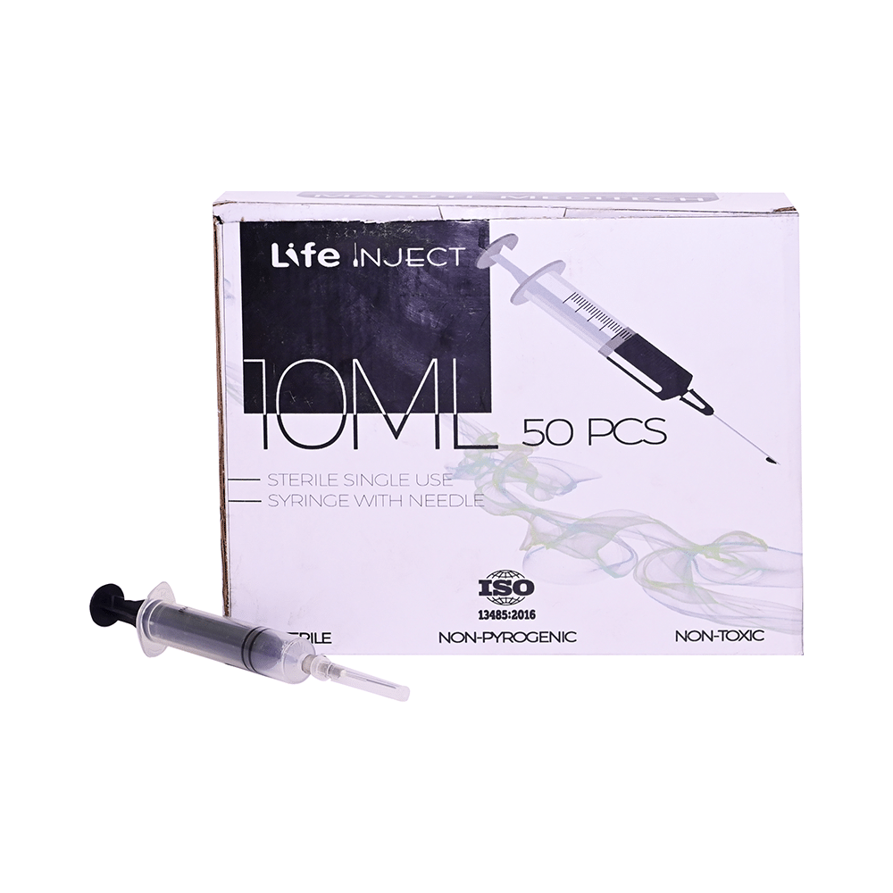 Life Inject 10ML Sterile Single Use Syringe with Needle - Image 3