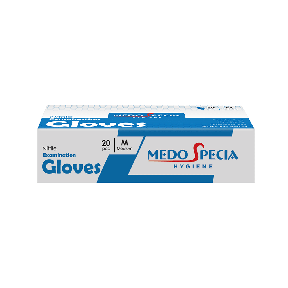 Medo Specia Hygiene Nitrile Examination Glove Medium Blue - Image 1