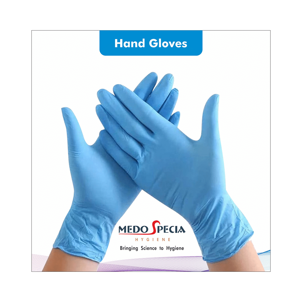 Medo Specia Hygiene Nitrile Examination Glove Medium Blue - Image 2