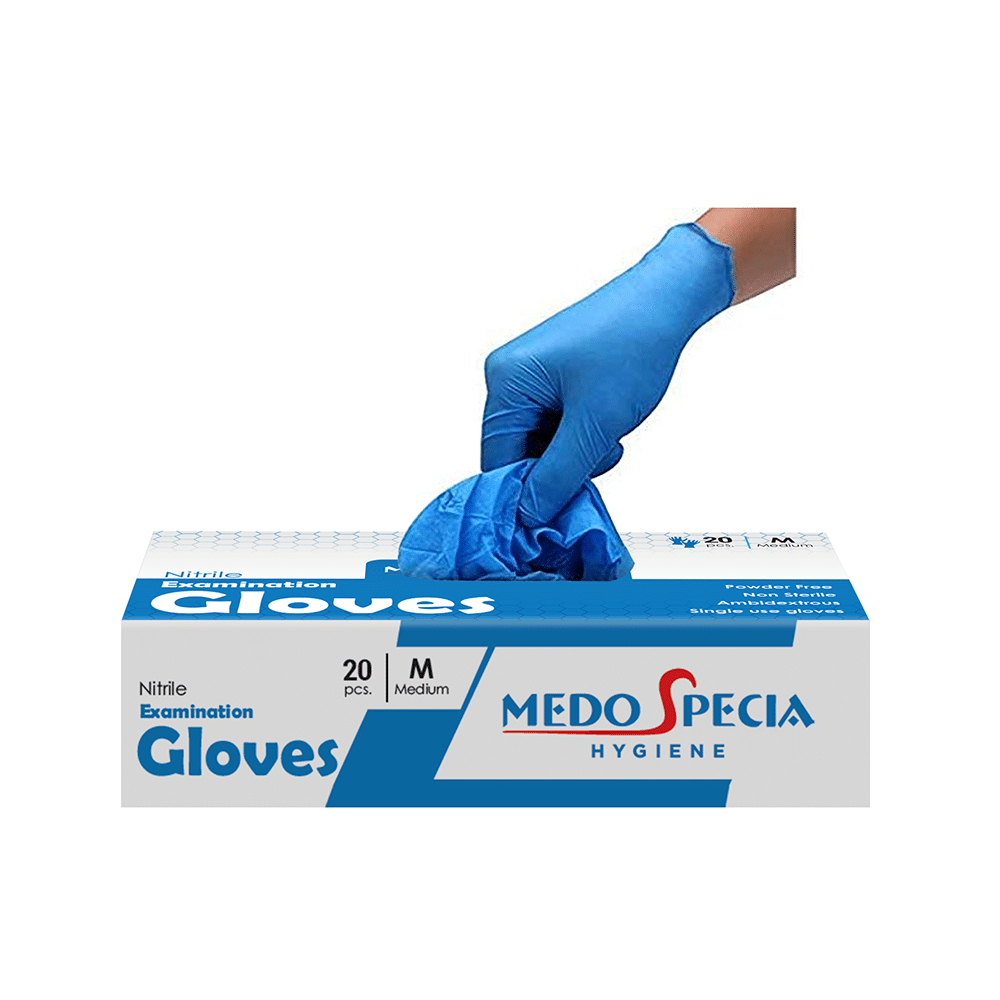 Medo Specia Hygiene Nitrile Examination Glove Medium Blue - Image 4