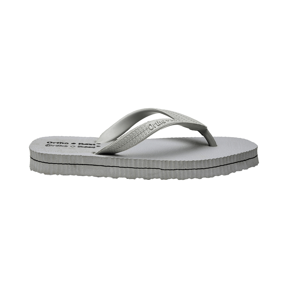 Ortho + Rest Unisex Hawaii Chappal Orthopedic Comfort, Bathroom Rubber Flip-Flops Lightgrey 11 - Image 4