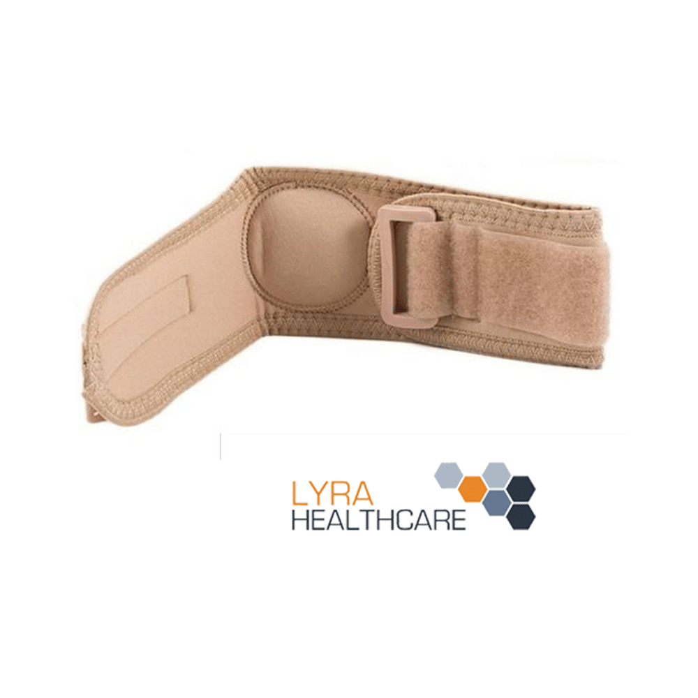 Lyra Healthcare Lumbar Tennis Elbow Support Band/Brace with Velcro Strap Belt Beige - Image 4