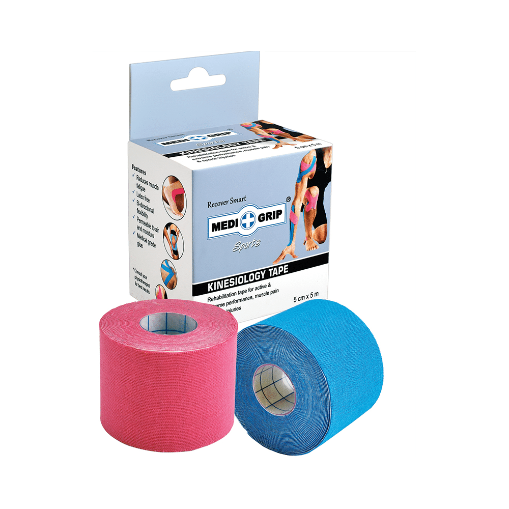 Medigrip Sports Kinesiology Tape 5cm x 5m Pink & Blue