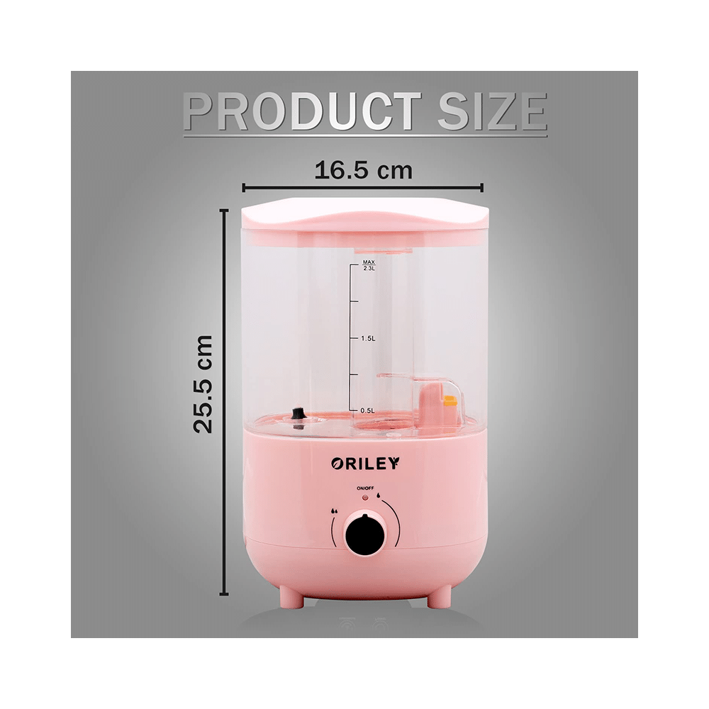 Oriley 2111A Ultrasonic Cool Mist Humidifier Transparent Pink - Image 5