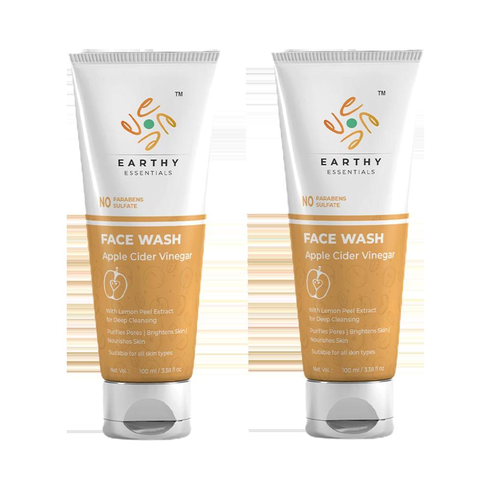 Earthy Essentials Apple Cider Vinegar Face Wash (100ml Each) - Image 1