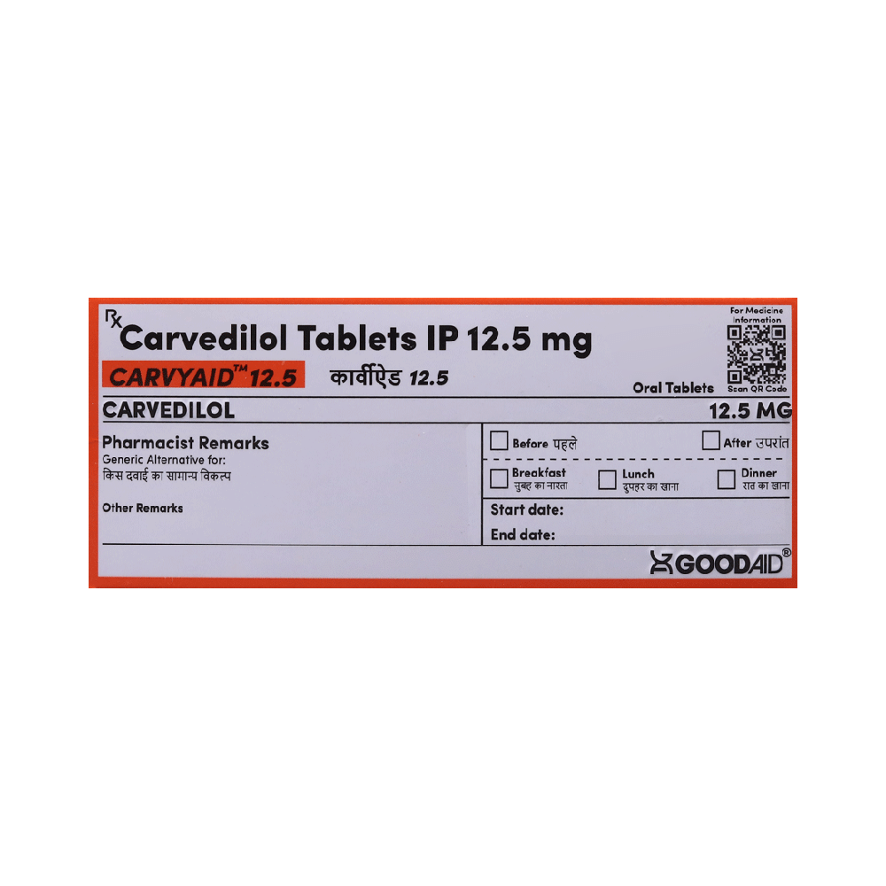 Carvyaid 12.5 Tablet - Image 1