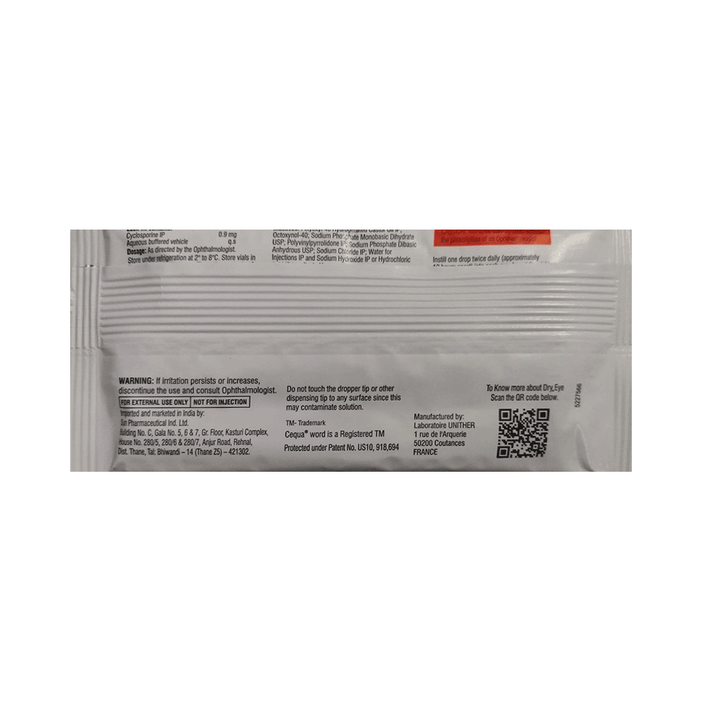 Cequa Ophthalmic Solution (0.25ml Each) - Image 4
