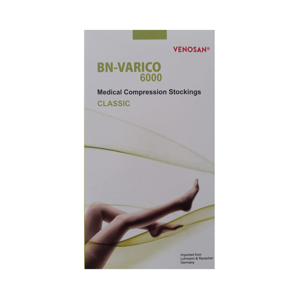 BN-VARICO 6000 Medical Compression Stockings Classic Thigh Length Beige Large