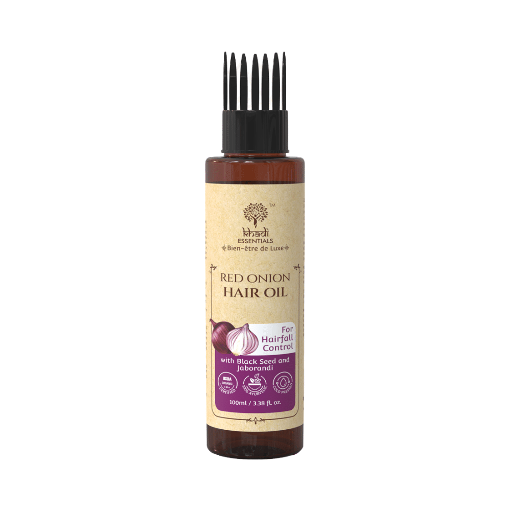 Khadi Essentials Red Onion Hair Oil - Image 1