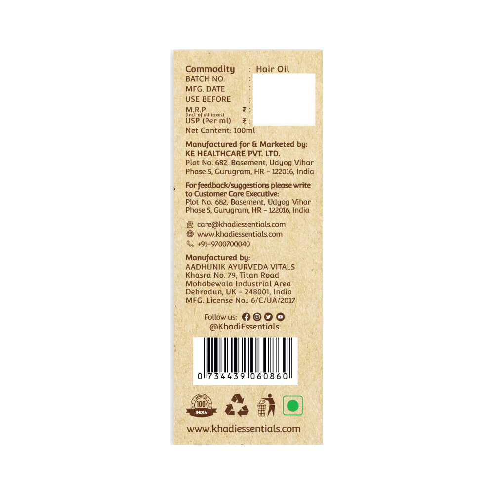 Khadi Essentials Red Onion Hair Oil - Image 2