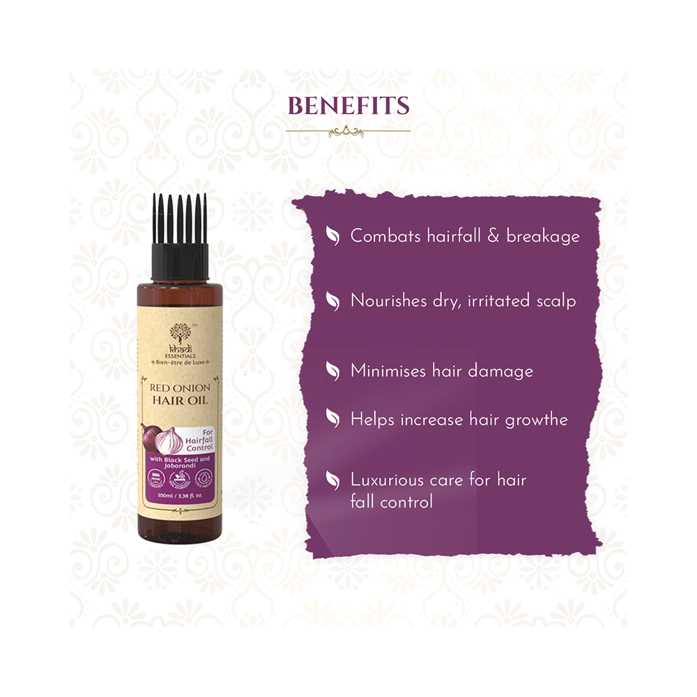 Khadi Essentials Red Onion Hair Oil - Image 3