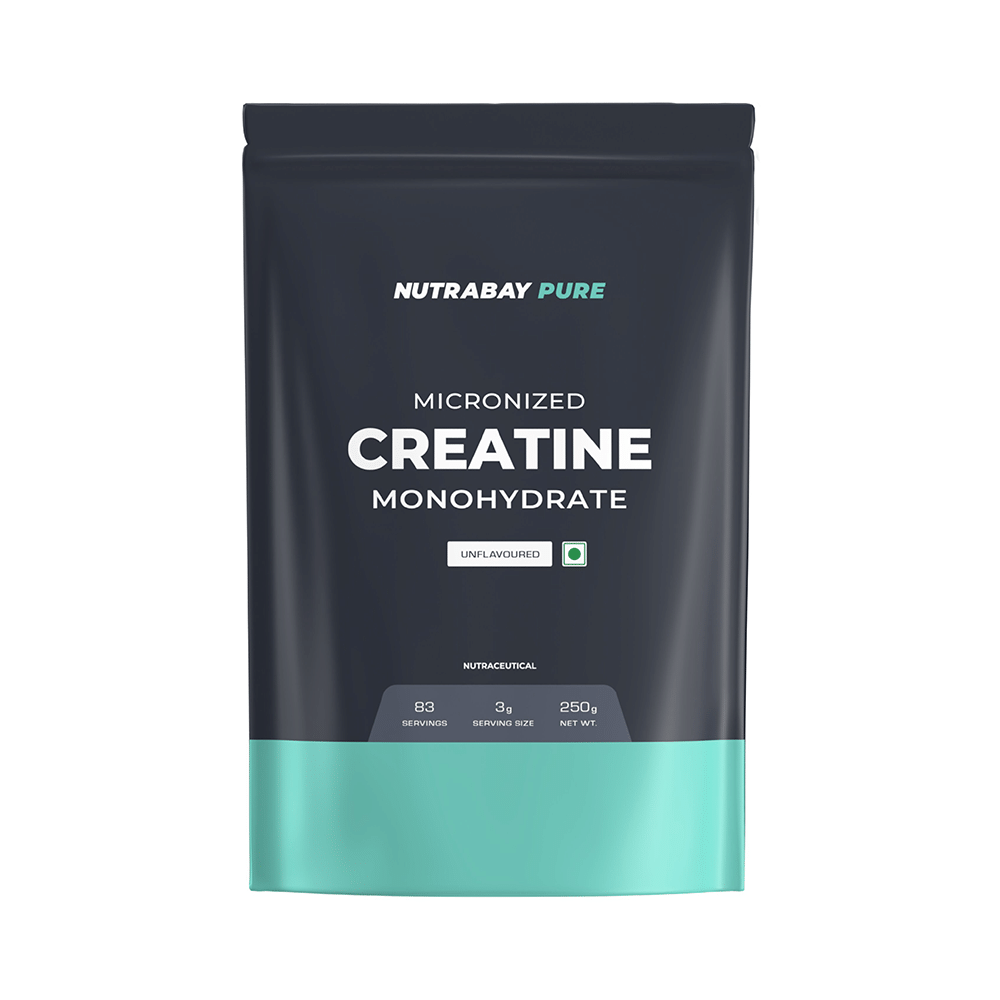 Nutrabay Creatine Monohydrate Amino Acid | Powder for Strength & Absorption | No Added Sugar | Unflavoured - Image 1