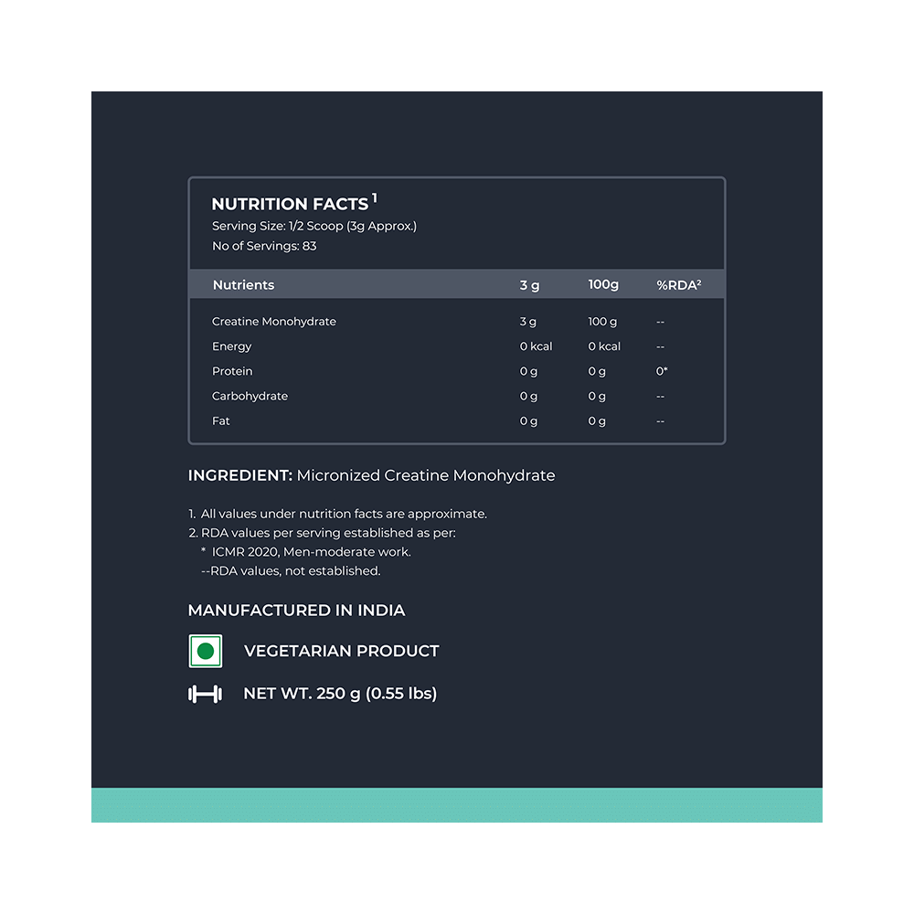 Nutrabay Creatine Monohydrate Amino Acid | Powder for Strength & Absorption | No Added Sugar | Unflavoured - Image 4