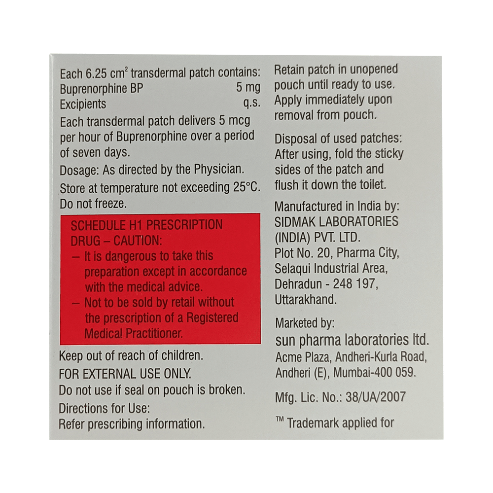 Zuprinor 5 Transdermal Patch - Image 2