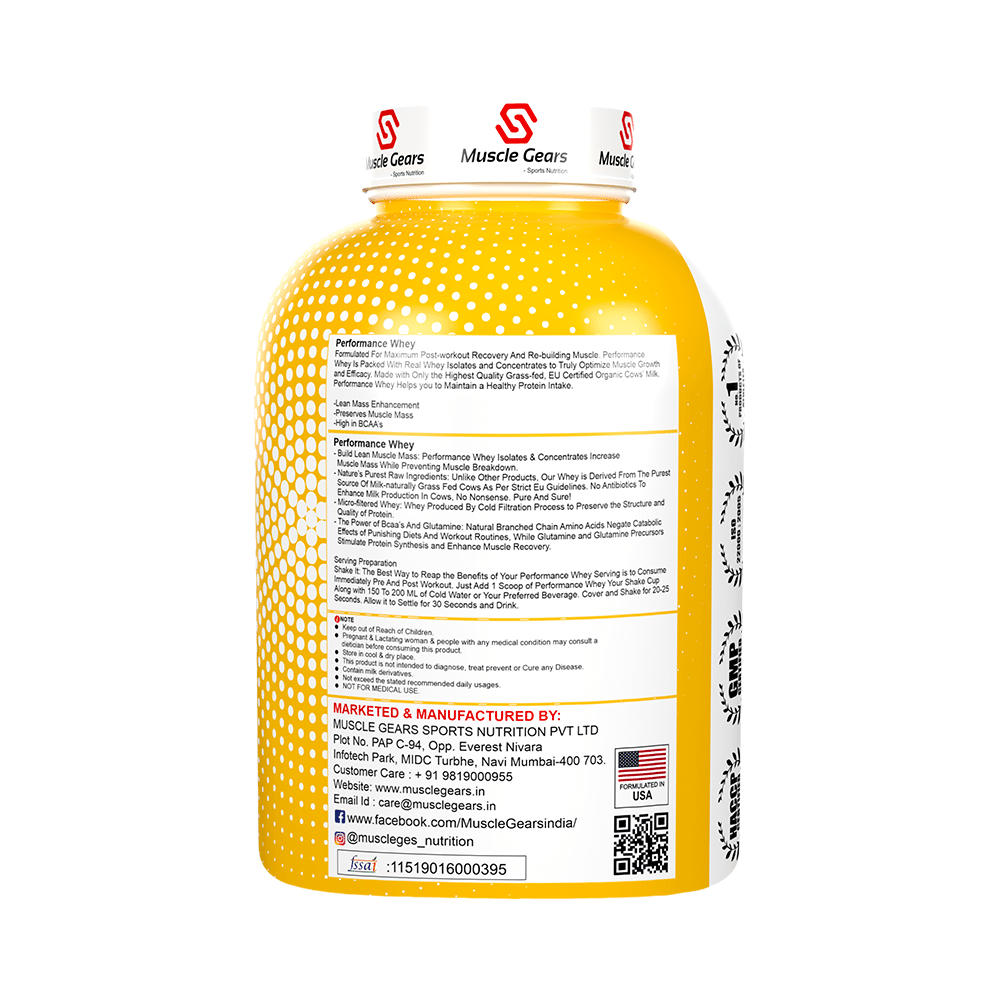 Muscle Gears Sports Nutrition 100% Performance Whey Protein Isolate - Image 3