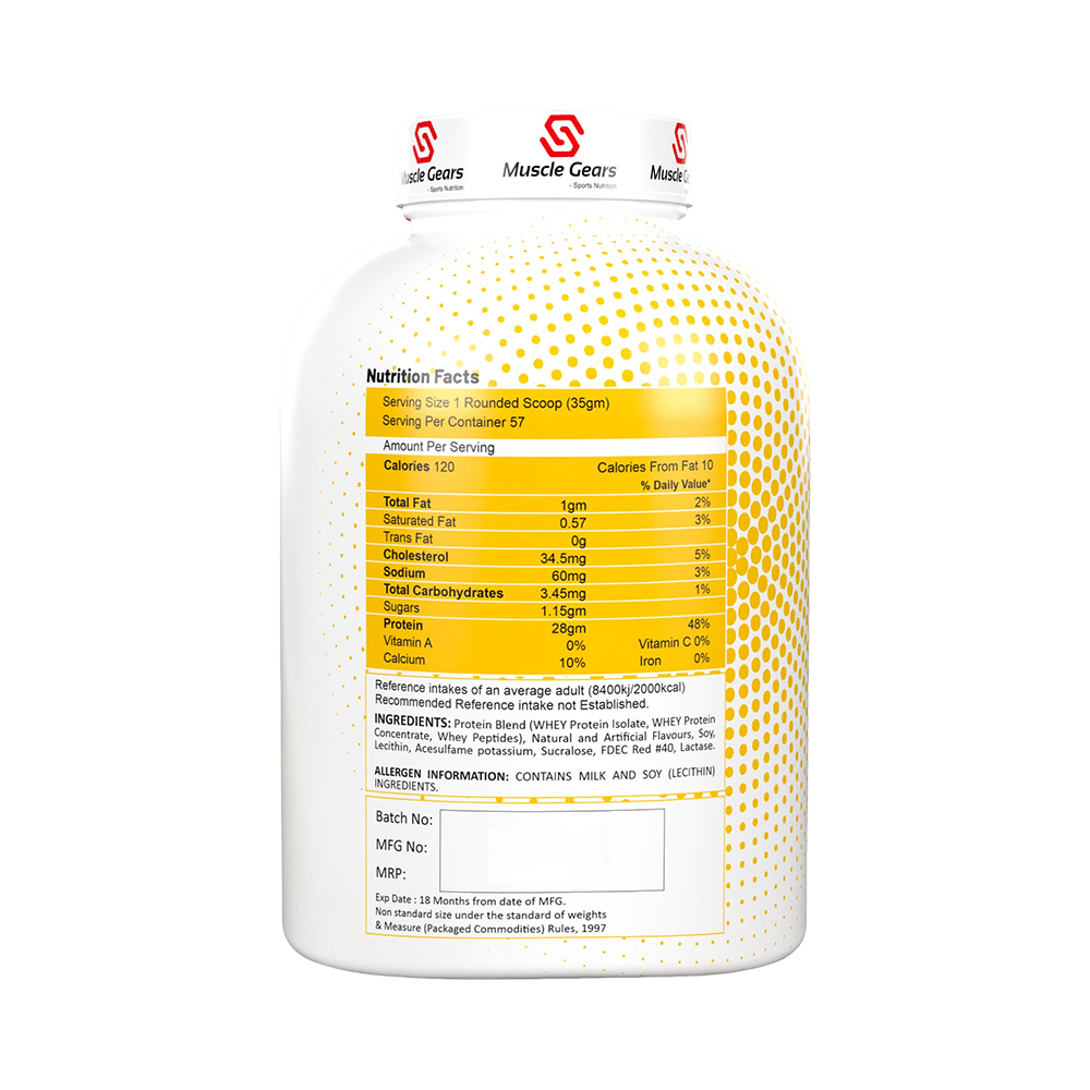 Muscle Gears Sports Nutrition 100% Performance Whey Protein Isolate - Image 2