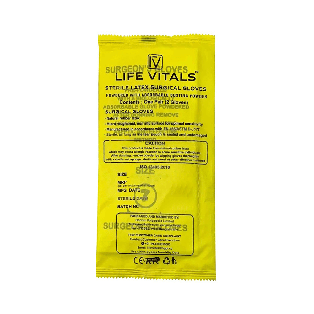 Life Vitals Sterile Latex Surgical Glove - Image 1