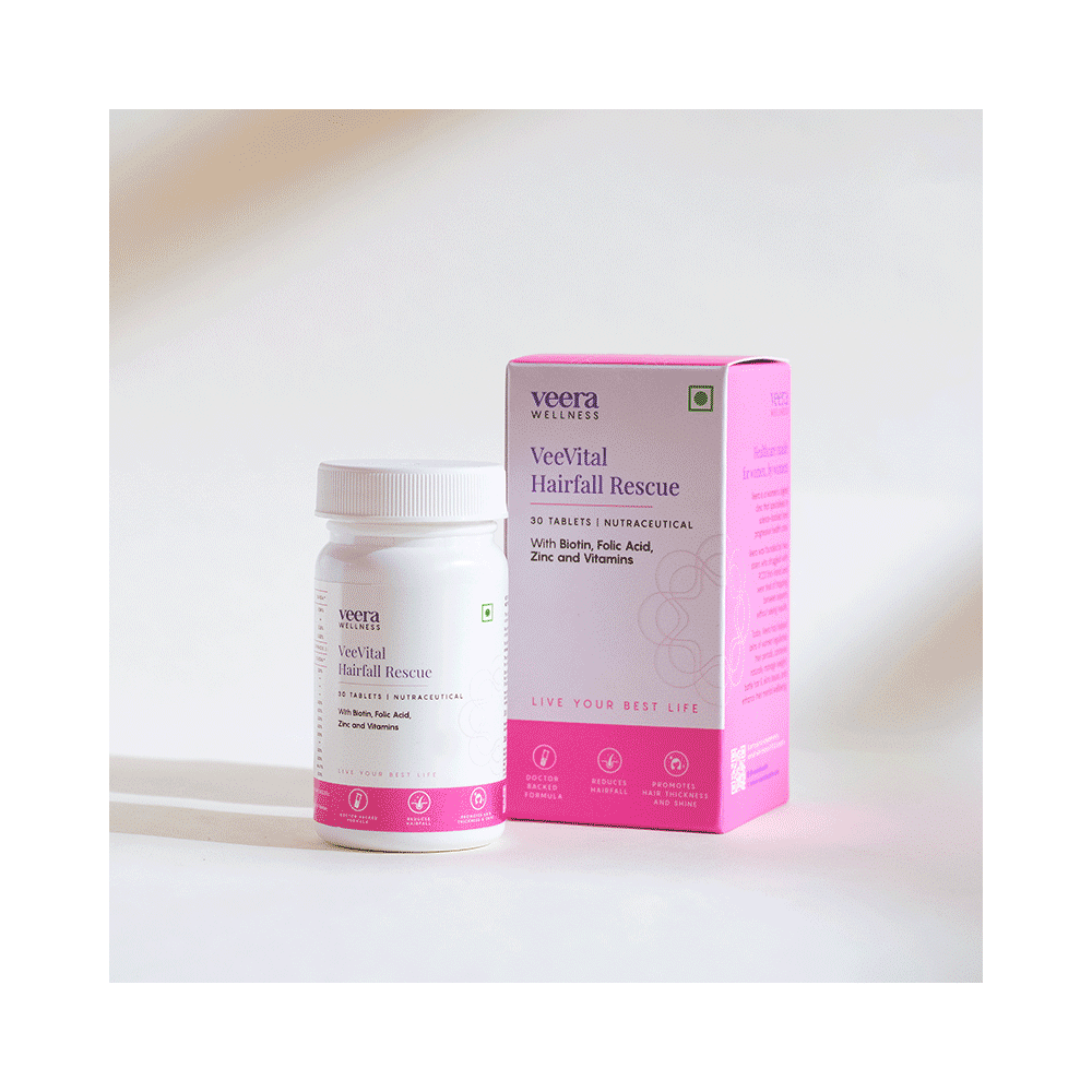 Veera Wellness VeeVital Hairfall Rescue Tablet (30 Each) - Image 7