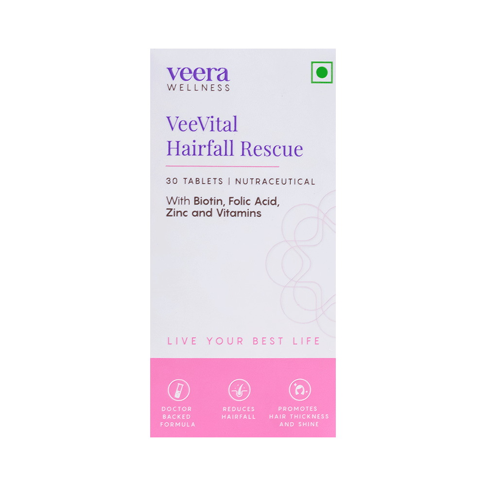 Veera Wellness VeeVital Hairfall Rescue Tablet (30 Each)
