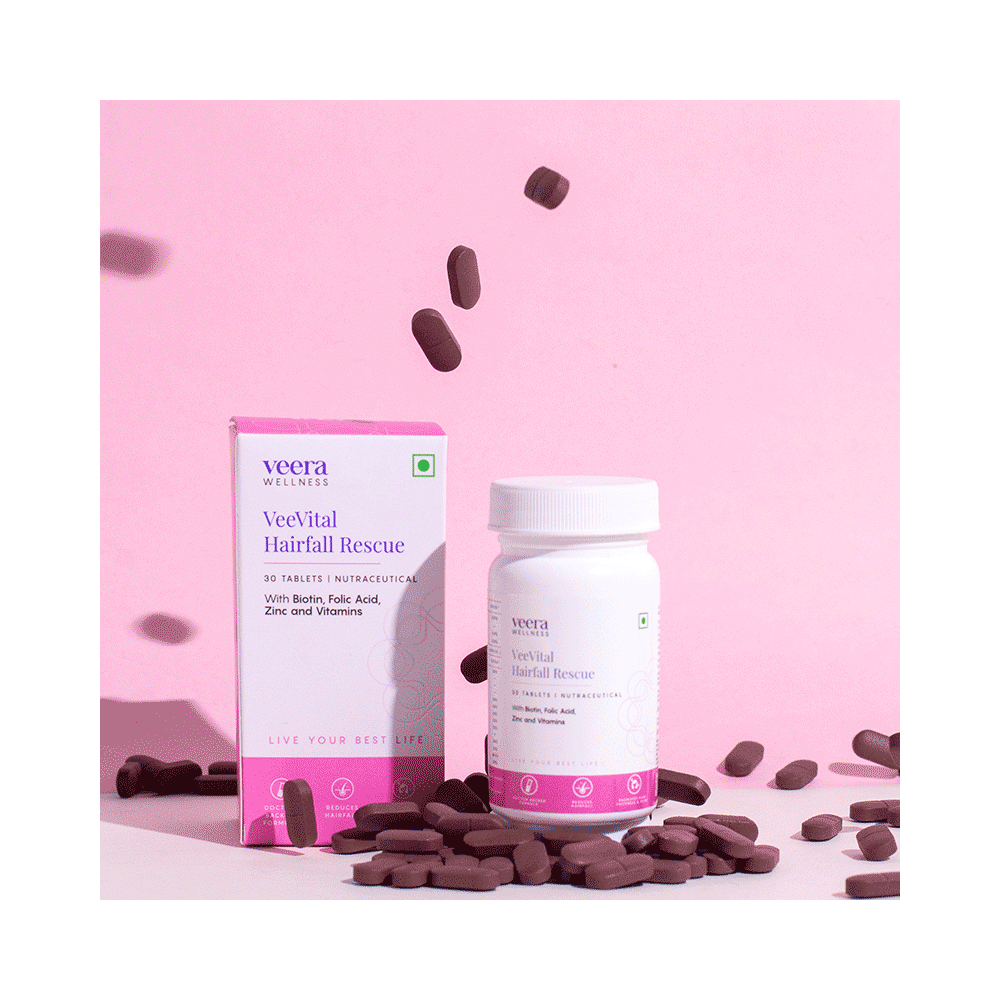 Veera Wellness VeeVital Hairfall Rescue Tablet (30 Each) - Image 3