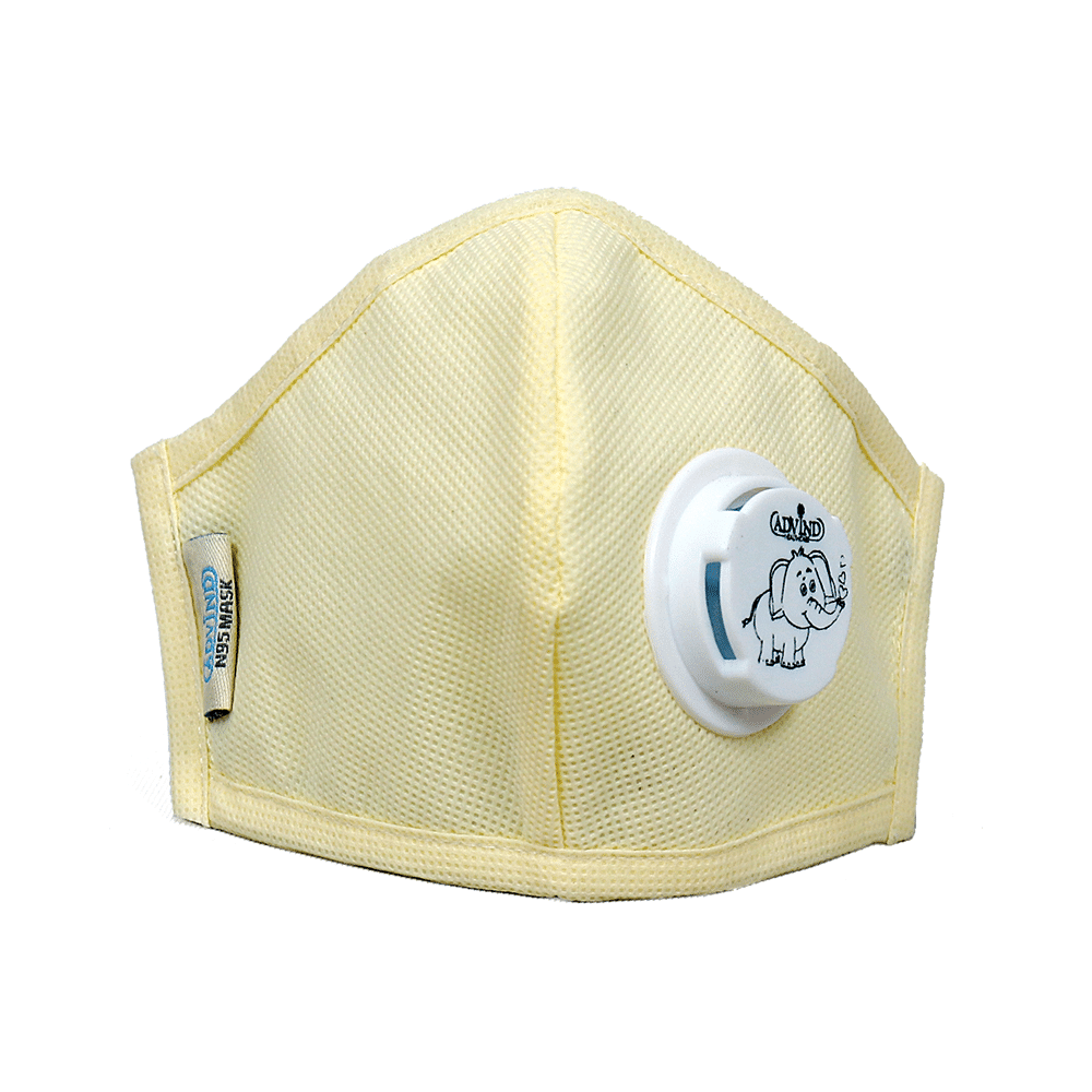 Advind Healthcare Smog Guard N95 Kids Mask with One Valve XS 3-5 Years Beige - Image 4