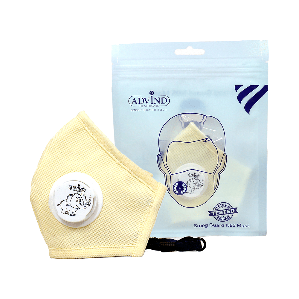 Advind Healthcare Smog Guard N95 Kids Mask with One Valve XS 3-5 Years Beige - Image 1