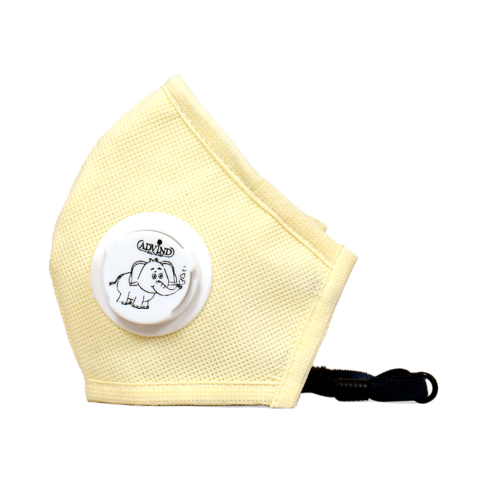 Advind Healthcare Smog Guard N95 Kids Mask with One Valve XS 3-5 Years Beige - Image 2