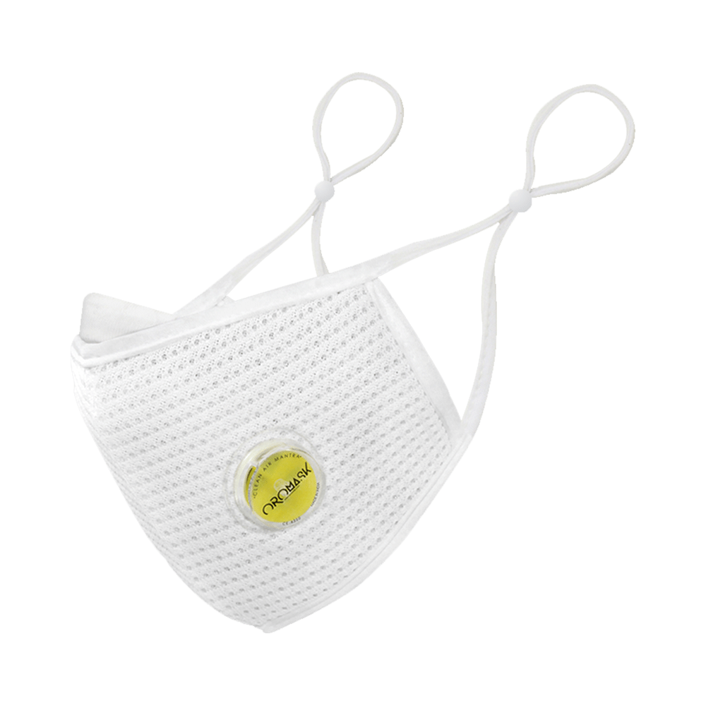 Oromask O1 Plus+ 6 Layer Protection Mask with Respiratory Valve White